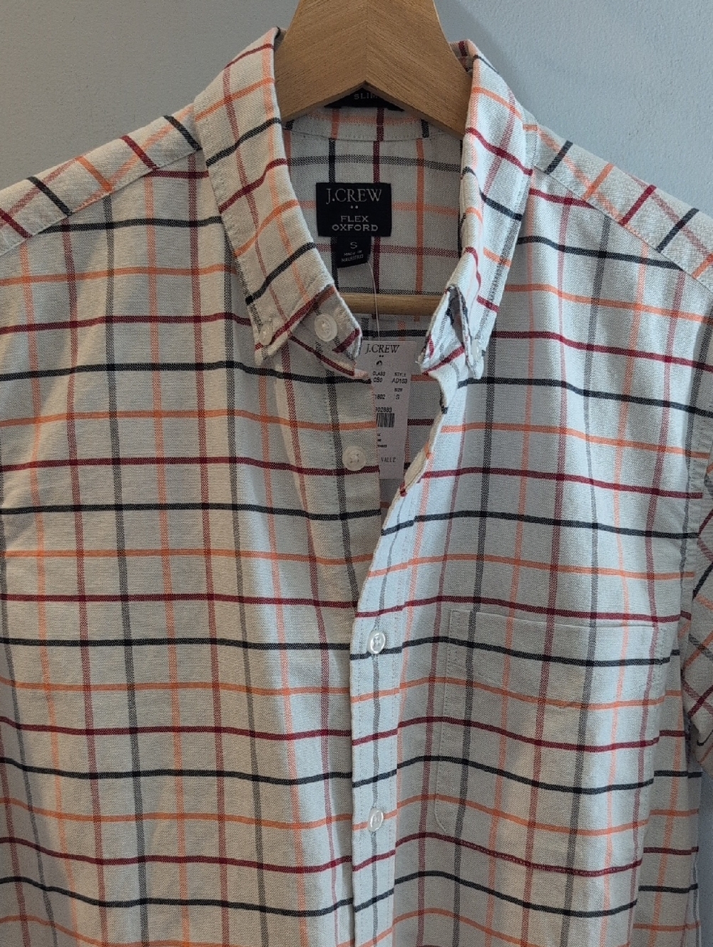 J. Crew Men's Small Slim Fit Flex Oxford Long Sleeve Button Down NWT Style#AD163 - Picture 4 of 16